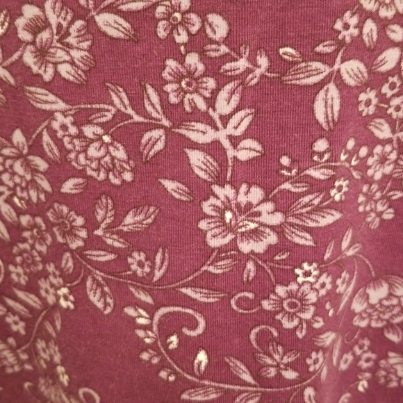 Laura Scott Purple & White 3/4 Length Sleeve Top - Picture 8 of 8